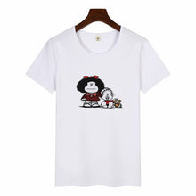 Load image into Gallery viewer, Cartoon Cute Toda Mafalda Print T Shirt 2019 Women Short Sleeve Tops Girls Casual Kawaii T-shirts Fashion O-neck Tshirt Harajuku