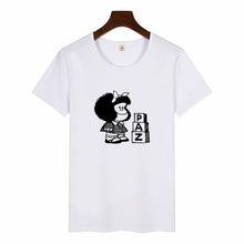 Load image into Gallery viewer, Cartoon Cute Toda Mafalda Print T Shirt 2019 Women Short Sleeve Tops Girls Casual Kawaii T-shirts Fashion O-neck Tshirt Harajuku