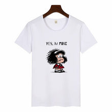 Load image into Gallery viewer, Cartoon Cute Toda Mafalda Print T Shirt 2019 Women Short Sleeve Tops Girls Casual Kawaii T-shirts Fashion O-neck Tshirt Harajuku