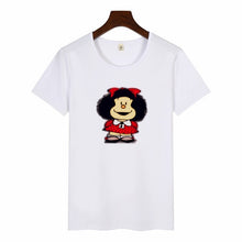 Load image into Gallery viewer, Cartoon Cute Toda Mafalda Print T Shirt 2019 Women Short Sleeve Tops Girls Casual Kawaii T-shirts Fashion O-neck Tshirt Harajuku