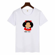 Load image into Gallery viewer, Cartoon Cute Toda Mafalda Print T Shirt 2019 Women Short Sleeve Tops Girls Casual Kawaii T-shirts Fashion O-neck Tshirt Harajuku