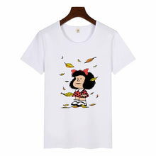 Load image into Gallery viewer, Cartoon Cute Toda Mafalda Print T Shirt 2019 Women Short Sleeve Tops Girls Casual Kawaii T-shirts Fashion O-neck Tshirt Harajuku